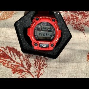 Red G Shock Watch : Water Resistant 20 Bar Casio